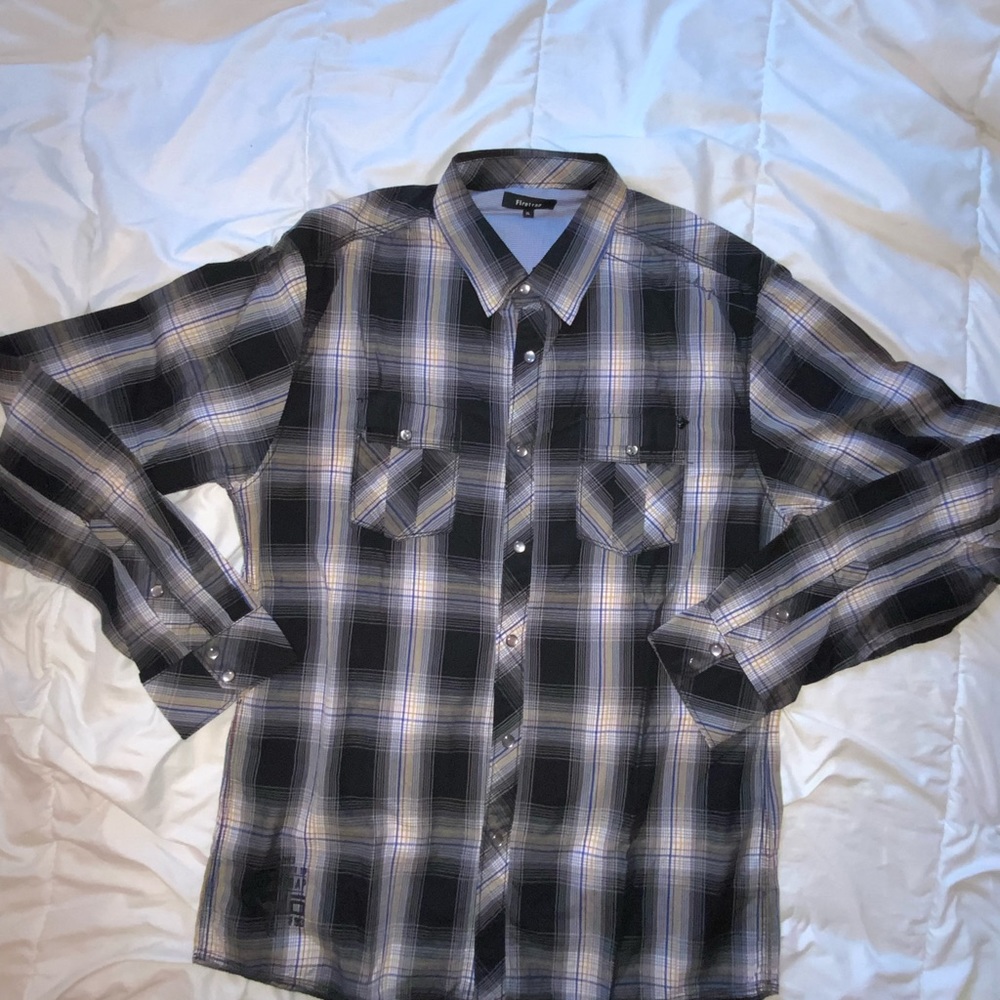 New Firetrap shirt, snap buttons, size XL